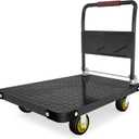 Platform Truck, Foldable Flatbed Cart Heavy Duty Push Cart Dolly Large Platform w/ 5'' Swivel Wheels 2000LBS Capacity Moving Hand Dolly for Groceries, Garage, Warehouse (35'' L x 22.5'' W)