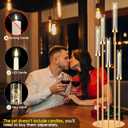 8 Set 5 Arm Golden Candle Holder with Acrylic Lampshade, 41.3'' Tall Candlesticks Holder for Christmas Wedding Housewarming Gift,Metal Candle Holders Candlestick Centerpiece,Fit 0.87'' LED Candle