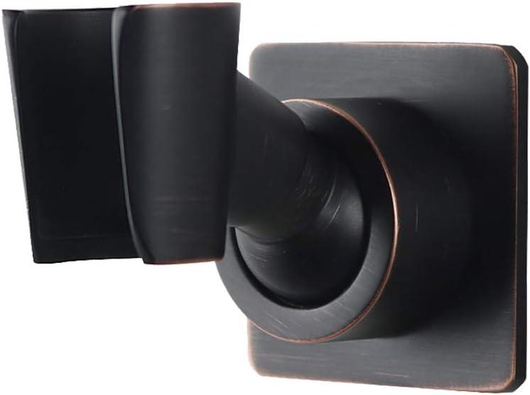 Brass Oil-Rubbed Bronze Shower Wand Holder - Adjustable Handheld Shower Head Bracket - Drill Free Glue Installation