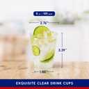 JOLLY CHEF 8 oz Clear Disposable Plastic Cups, Heavy-duty 100 Pack Clear Plastic Cups Tumblers for Wedding, Thanksgiving, Christmas, Halloween Party