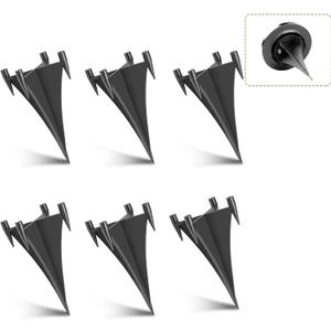 Replacement Stakes for Solar Ground Light, 6 Set Reinforced Plastic Ground Spikes, Replacement Parts for Solar Pathway Disk Light and Garden Glass Ball Outdoor