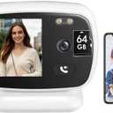 Video Calling Security Camera, Kids' Instant Video Call One-Tap FaceTime with Parents, 2-Way Audio & Clear Vision. Motion Detection Night Vision. Baby Monitor Pet Camera Nanny Camera with 64GB Card