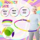Syhood 12 Pcs Toy Color Hoop Plastic Detachable Adjustable Hoop Light Weight Exercise Fitness Equipment Toy Waist Ring for Adult Party, 3 Sizes(Green, Rose, Yellow, Purple)