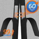 Upgraded PET Mesh Magnetic Screen Door Stronger Than Fiberglass and Polyester,Hands Free,Keep Bugs Out,Pet & Kid Friendly,Suitable for Sliding Doors,Patio and French Doors-60" X 96"