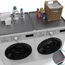 2PCS Washer and Dryer Covers for The Top, 27In X 27In Silicone Dryer Top Protector Mat, Waterproof, Scratch Resistant, Washable, Dryer Countertop for Home Kitchen and Laundry Room