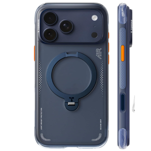 TORRAS Ostand Q3 Air for iPhone 17 Pro Case 6.3'' with Stronger Magnetic Stand, Fit for Magsafe, Airbags Miltary Protection, Camera Control for iPhone 17 Pro Case, Shockproof & Stylish, Midnight Blue