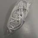 Amazon Basics RJ45 Cat 7 Ethernet Patch Cable, Flat, 600MHz, Snagless, Includes 20 Nails, 50 Foot, White