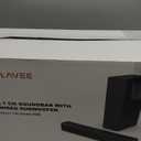 Nylavee Sound Bar - Hi-Fi Stereo Sound bar with Subwoofer, 80w Peak Power, Deep Bass Boost, 16-inch Small Bluetooth Sound Bar with HDMI-ARC, Coaxial, AUX Connection for TV, Computer, Projector