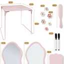 KEYDUACU 13 pcs Girls Locker Accessories, Locker Decorations Including Mirrors, whiteboards, Magnets and organizing Supplies. Ideal for Back-to-School Essentials and The Office (13 pcs-Pink)