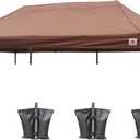 ABCCANOPY Replacement Canopy Top for Pop Up Canopy Tent (10x20, Brown)
