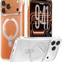 TORRAS Ostand Slim for iPhone 17 Pro Max Case Clear, Upgraded Magnetic Stand, Fit for MagSafe, Frameless with Thin Open-Edge Fit, Minimalist Phone Case for iPhone 17 Pro Max, 6.9'', Drop Protection