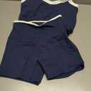 QBGJTD Two Piece Workout Sets For Women Tank Top Matching High Waist Booty Lifting Shorts Gym Yoga Active Wear Outfits (Blue, M)