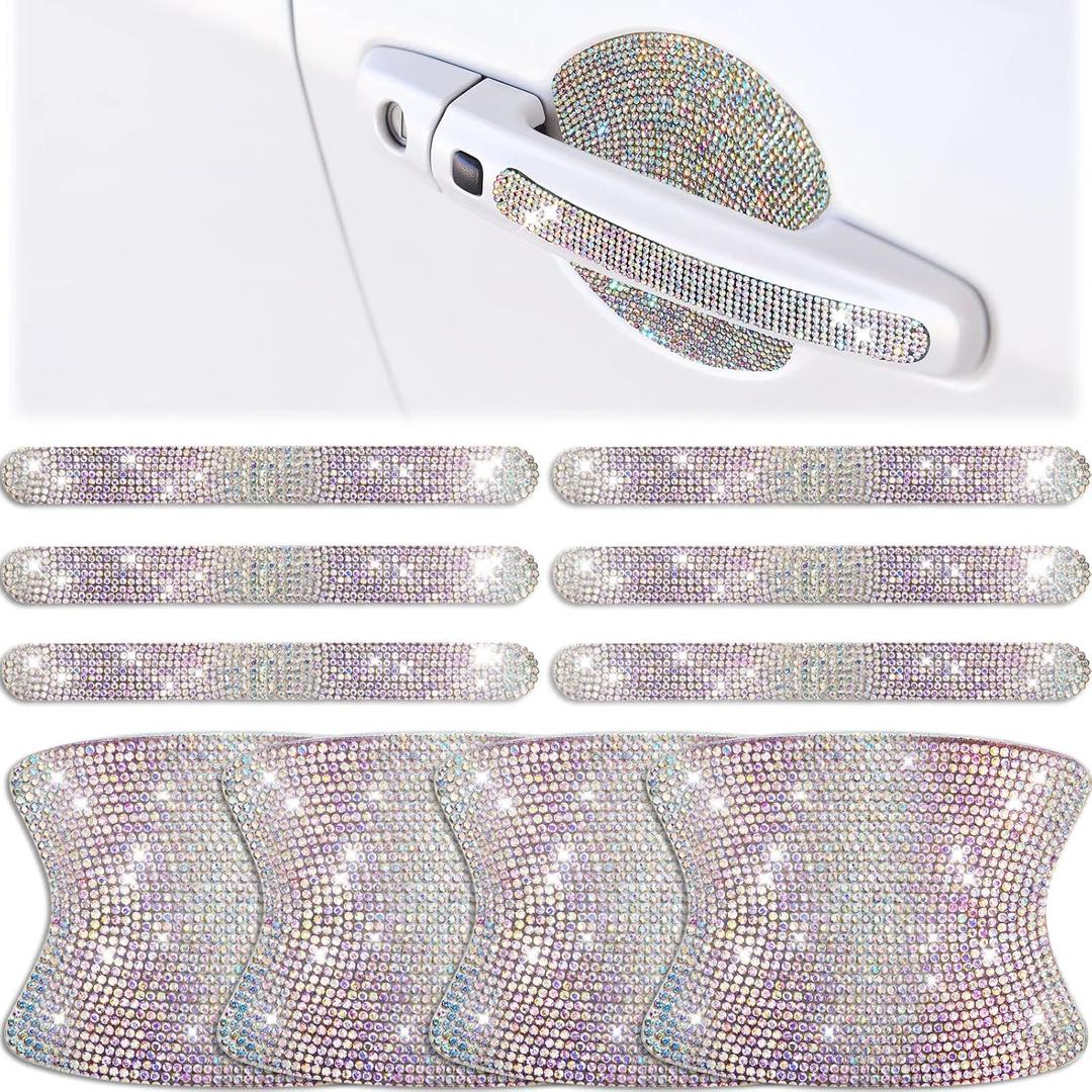 Frienda 10 Pieces Bling Car Accessories for Women Bling Car Door Handle Protector Door Handle Covers for Car Rhinestone Car Bowl Protector Accessories Women Stickers(Colorful) Frienda 10 Pieces Bling Car Accessories for Women Bling Car Door Handle Protector Door Handle Covers for Car Rhinestone Car Bowl Protector Accessories Women Stickers(Colorful)