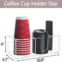 Coffee Cup Holder for Countertop, Acrylic Coffee Bar Accessories and Organizer, Clear Coffee Station Organizer Farmhouse Table Decor Clear