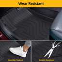 Falafa Floor Mats for 2025 Hyundai Kona(Not for EV), All Weather TPE Heavy Duty Anti-Slip Floor Liners 1st & 2nd Row for Hyundai Kona Car Mats Accessories, Black