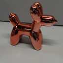 Notakia Cute Ceramics Balloon Dog Statue Crafts Living Room Desktop Decorations,Handmade Modern Small Ceramic Animal Statue Ornament Home Decor Accents, Pink