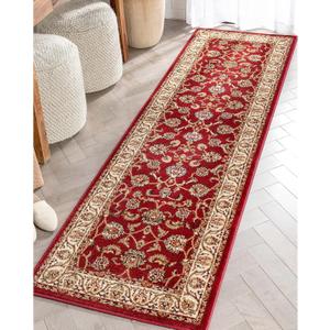 Well Woven Barclay Collection Sarouk Green 2x4 Area Rug - for Entryways, Small Bedrooms, Living Rooms