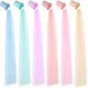 Zonon 6 Sets Rainbow Classroom Decor Art Paint Party Decoration Rainbow Sheer Curtains for Classroom Windows Birthday Party Favors First Day of School Bedroom Decor (Macaron Color)