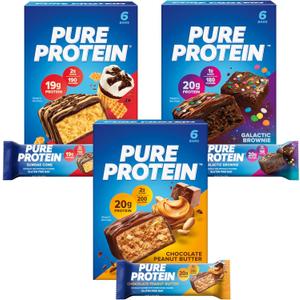Pure Protein 18 Count Variety Pack - Galactic Brownie, Sundae Cone, Chocolate Peanut Butter