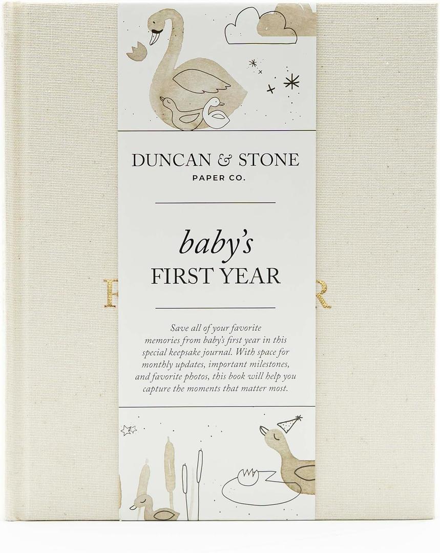 Baby First Year Book - Heirloom Keepsake Baby Memory Book to Record Important Milestones, Favorite Photos & More - Pregnancy Books (Cream,112 Pages)