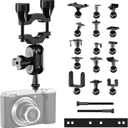 Dash Cam Mount, Rearview Mirror Bracket Installation Kit, for Rove APEMAN CHORTAU VANTRUE Crosstour Old Shark GoPro Roav YI Z-Edge KDLINKS Falcon Zero Peztio and Most Dashcam DVR GPS,16 Connectors