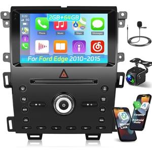 [2+64G] NHOPEEW Android Car Radio for Ford Edge 2010-2015 with Wireless Carplay and Android Auto - 9 Inch Touch Screen Car Stereo - Multiple UI/GPS/WiFi/SWC/Bluetooth + AHD Backup Camera