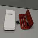 3 Pcs Wooden Pens Set with Gift Case/Best Writing Fountain Fancy Ballpoint Pen and Luxury Gel Pen with Ink Refills, Promotional Business Designer Pens