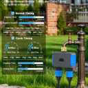 WiFi Sprinkler Timer, Smart Bluetooth Hose Timers, Water Timer for Garden Hose with APP, Digital Automatic Irrigation System Compatible with Alexa Google, for Outdoor Garden Lawn, 2 Outlet
