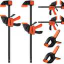 HORUSDY 6-Pack Wood Clamps for Woodworking, 12" and 6" Bar Clamps, Wood Working Clamp Sets, Quick Clamps F Clamp with 150 LBS Load Limit (6-Pack)