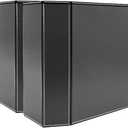 Amazon Basics 5 inch Heavy Duty D-Ring 3 Ring Binder, Customizable View Cover, Extra Durable, Black, 6-Pack