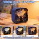 3D Wooden Puzzle Night Light DIY LED Art Lamp Kit for Adults Desk Decor Relaxing Craft Project Table Ornament and Unique Gift (Starry Cat)