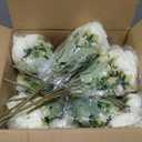 12 Bundles Peonies Artificial White Flowers Bouquet, Lifelike Silk Fake Peonies with Stems for Home Table Centerpieces, Wedding, Party & DIY Bridal Floral Arrangements (White)