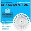 DC67-00180B Blower Wheel Fan Replacement for Dryer - Compatible with sums-ung Select Models, Replace DC67-00180A, PS4212790, AP5324177, or 2310018, Durable ABS Plastic