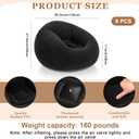 Realspring 9 Pcs Inflatable Bean Bag Chairs for Adults with Electric Air Pump, Blow up Couch Folding Portable Inflatable Couch Lazy Sofa for Outdoor Movie Night Camping (Black,9 Pcs)