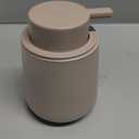 BosilunLife Hand Soap Dispenser - Ceramic Dish Soap Dispenser for Bathroom 12ounce Refillable Liquid Hand Wash Dispenser for Essential Oil, Lotion Soap, Khaki