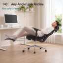 Black Ergonomic Office Chair with Footrest, for Home and Office, 26 x 23 x 50.4 inches