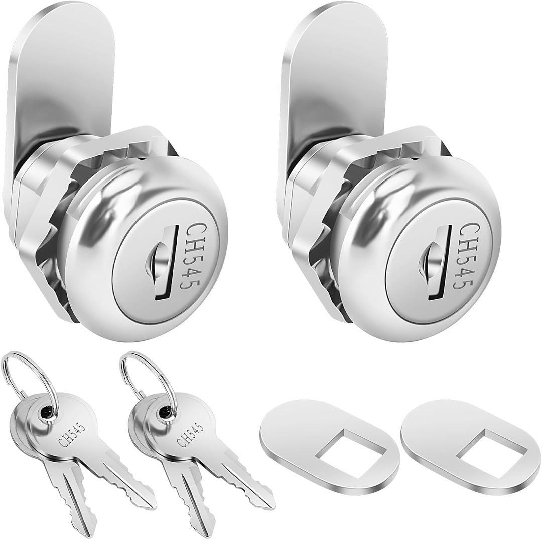 Truck Tool Box Lock, 5/8" Cylinder Keyed Alike Cam Lock, for Truck Toolbox, Compatible with Uws Dee Zee Delta Kobalt Craftsman Atwood BetterBuilt WeatherGuard (2 Pack 5/8 Keyed Alike)