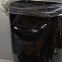 Safco Open Top Trash Can, 14 Gallon Stainless Steel, Modern Garbage Can for Indoor Use, Black