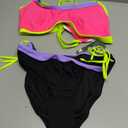 BMJL Womens Bikini Sets Color Block Swimsuits Supportive Wide Strap Two Piece Bathing Suit 2026 (L)