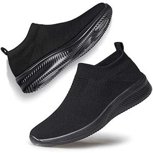 vibdiv Men's Slip-On Walking Shoes Casual Sneakers Lightweight Breathable for Everyday Wear, Size 48