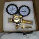 RX WELD Nitrogen Regulator with 0-1000 PSI CGA580 Inlet, Delivery Pressure Equipment Brass Inlet Outlet Connection Gauges with Refrigeration Hose