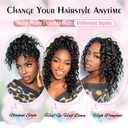 Gowit Pre Looped Deep Wave Crochet Hair 14 Inch 7 Packs Short Curly Black Pre Twisted Ocean Wave Deep Twist Crochet Braids Synthetic Braiding Hair for Black Women