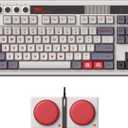 8Bitdo 87 Keys Retro Mechanical Keyboard Bluetooth/2.4G/USB-C, Hot Swappable, Dual Super Programmable Buttons, Volume knob for Windows and Android - N Edition