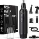 Nose Hair Trimmers for MenRechargeable Hair Trimmer 3 in 1 Painless Multifunctional Ear and Nose Hair Trimmer with IPX7 Waterproof Dual Edge Blades (Ink Black)