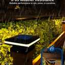 Sunco Solar Post Lights, Outdoor Dusk to Dawn Black Square Solar Powered Landscape Lights for Yard Garden Lawn, 2W, 120 LM, 2CCT: 2700K, 4000K, 2 Brightness Levels: Low 50%, High 100% 2 Pack