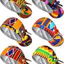6 Pcs Satin Lined Scrub Caps Women Nurse Surgical Hat with Buttons Ponytail Working Adjustable Pouch Tie Back