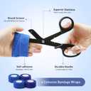 13 Pcs Stethoscope Case Sets Medical Supplies Include Stethoscope Case, Medical Scissors, 2 Penlights with Batteries, Bandage Wraps for Nursing School Tool Kits, Black New