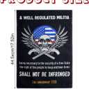 5 x 2nd Amendment 1789 Flag, 17.52x12.4 Inch USA Patriotic Skull Flag Second Amendment Sign The Right of The People to Keep and Bear Arms Shall Not Be Infringed Double Sided Garden Flag for Decoration