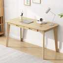 IOTXY Solid Wood Writing Desk - Home Office Workbench Desk with Drawer, Laptop Computer Work Study Table, 120CM