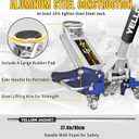 YELLOW JACKET Floor Jack 1.5 Ton Hydraulic Low Profile Aluminum and Steel Car Jack Lightweight Service Jack with Quick Lift Dual Pump, 3300 lbs Capacity